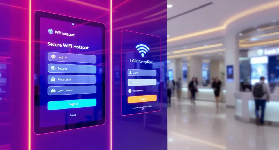 Sistema de hotspot Wi-Fi seguro em instituição financeira, em conformidade com a LGPD