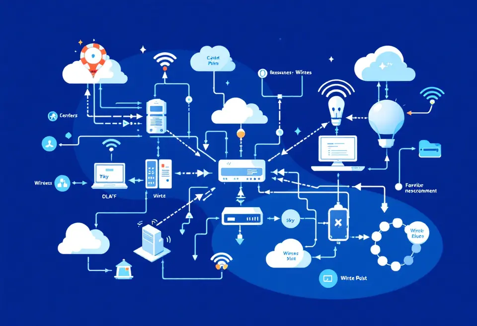 Diagramas técnicos de planejamento de redes cabeadas e Wi-Fi